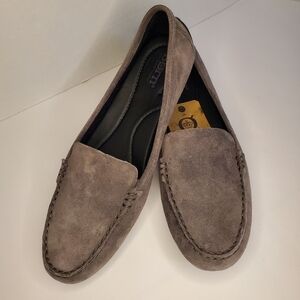 Born Axona Driving Mocs Gray Suede